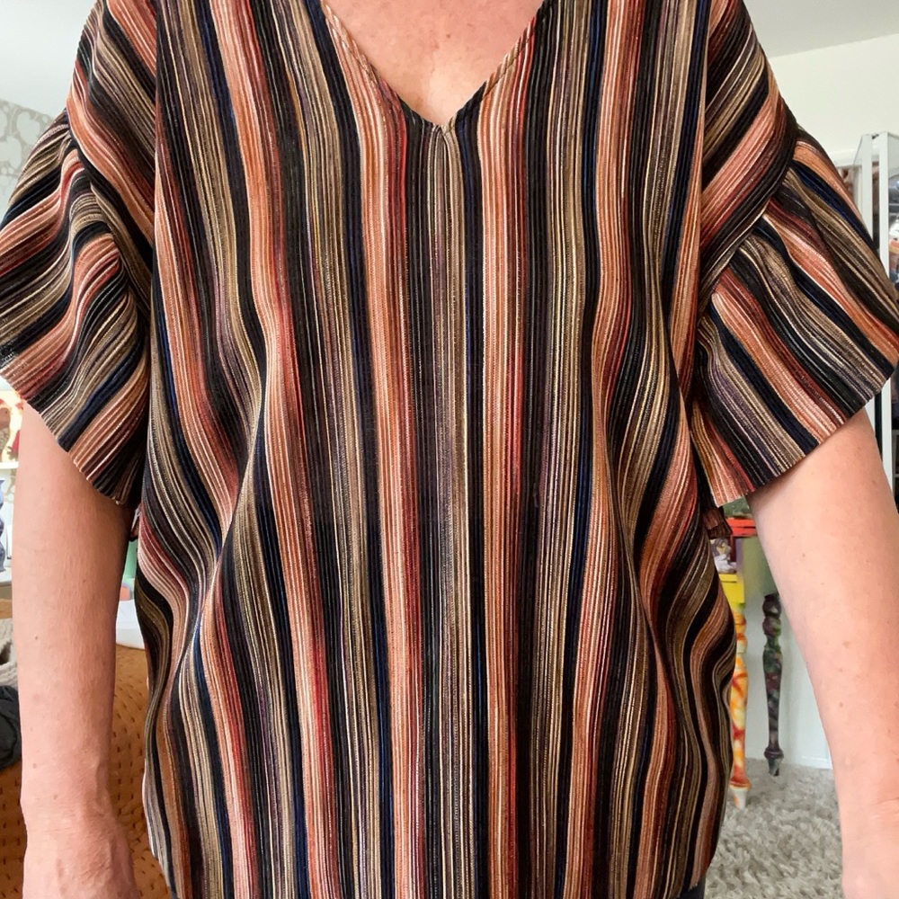 Anthropologie Vanessa Virginia Striped Ruffle Top